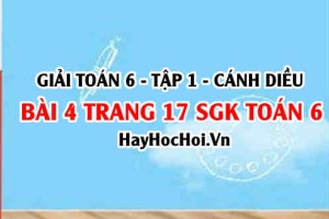 Giải bài 4 trang 17 Toán 6 Tập 1 SGK Cánh Diều